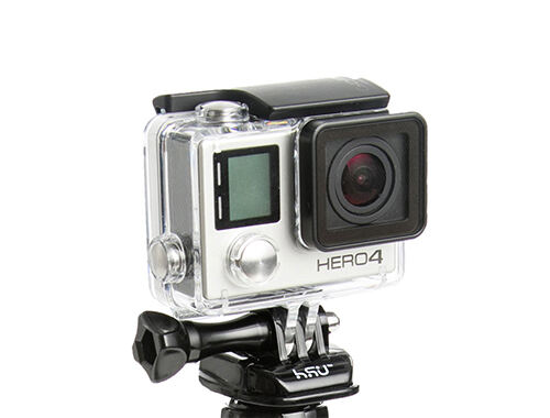 HSU مشبك تثبيت سريع الفك، قاعدة تثبيت أساسية، مجموعة ملحقات برغي إبهام طويل لـ GoPro Hero 3 3+ 4 5 6 7 SJ4000 SJ5000 SJ6000 (4 عبوات، أسود)