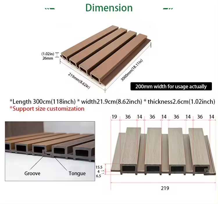 High Quality Wood Plastic Composite Exterior Wall Panel supplier