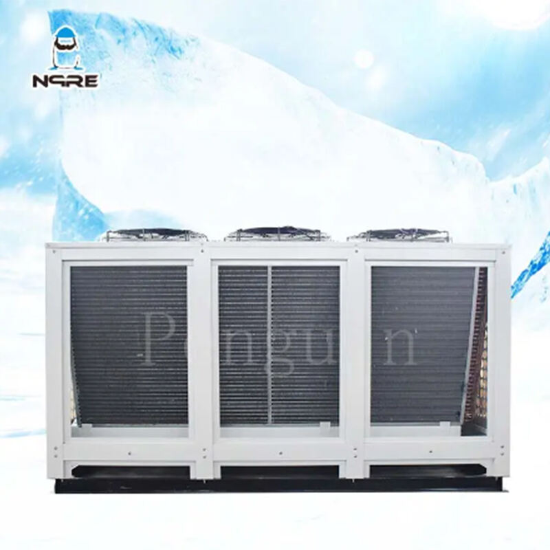 Équipement de chambre froide de haute qualité, pièces de réfrigération et d'échange de chaleur, 6 ventilateurs, condenseur refroidi à l'air