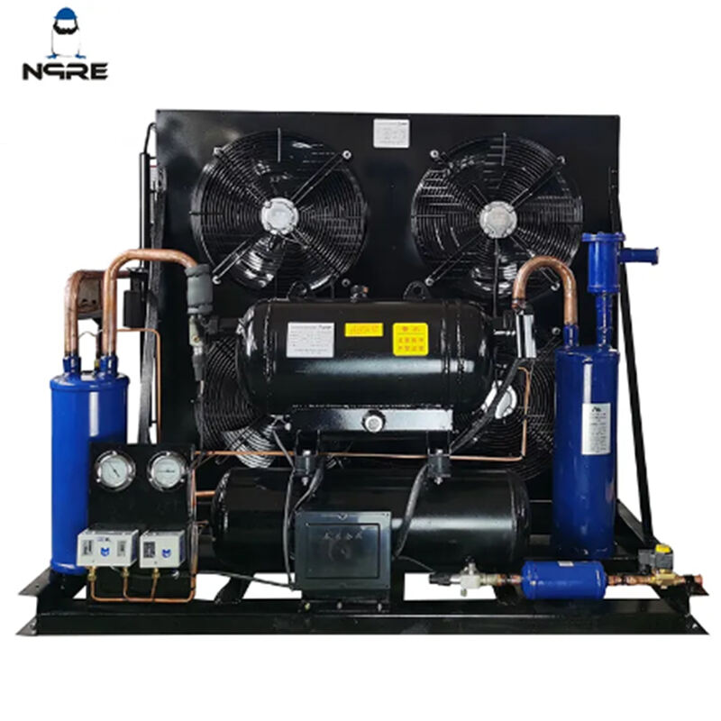 15HP Süper kalite Fabrika açık tip Kaydırma Yoğuşmalı Makine Soğutma Kompresör Ünitesi