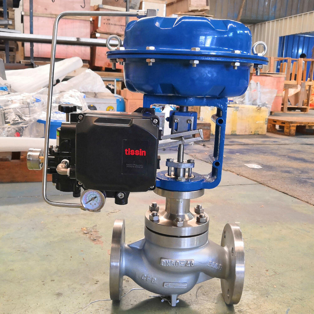 Pneumatic Control Valve With Tissin TS600L Electro-Pneumatic Valve Positioner And TS400 Limited Switch For On-off Valve details