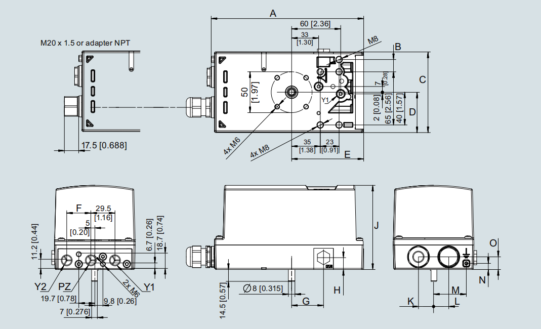 Pneumatic Regulating Ball Valve with 4 to 20 mA with HART SIPART PS2 Electropneumatic Positioner in Aluminum Enclosure factory