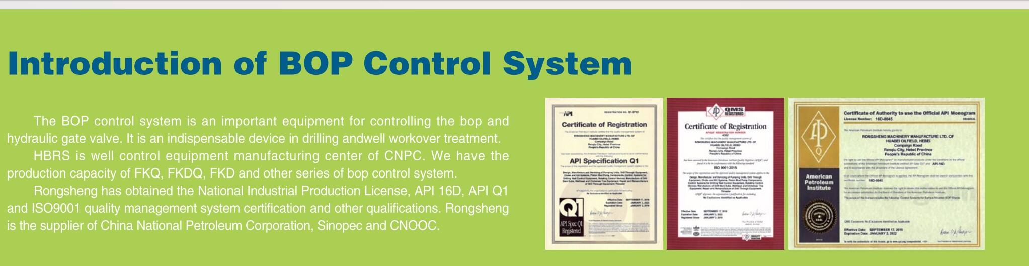 BOP Control System factory