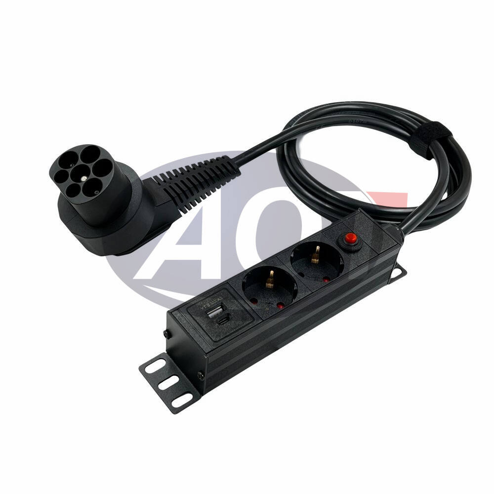 AOTAI Type2 to Schuko 16A Electrical Car Type 2 Charging Side Plug to Schuko Euro socket 220V outlet charging cable supplier