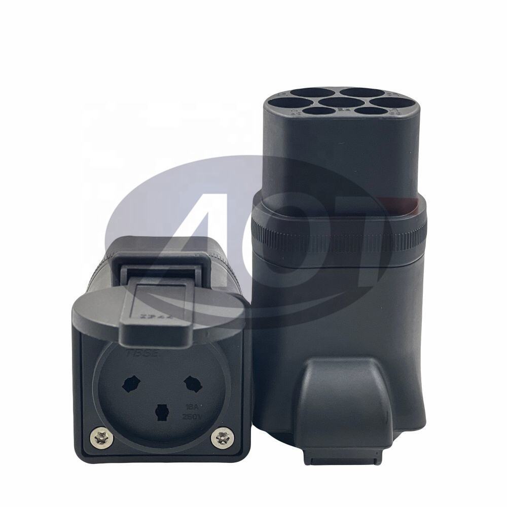 AOTAI EV Charger Type 2 til Israel Type H Socket EV Plug Converter Connector adapter fremstilling