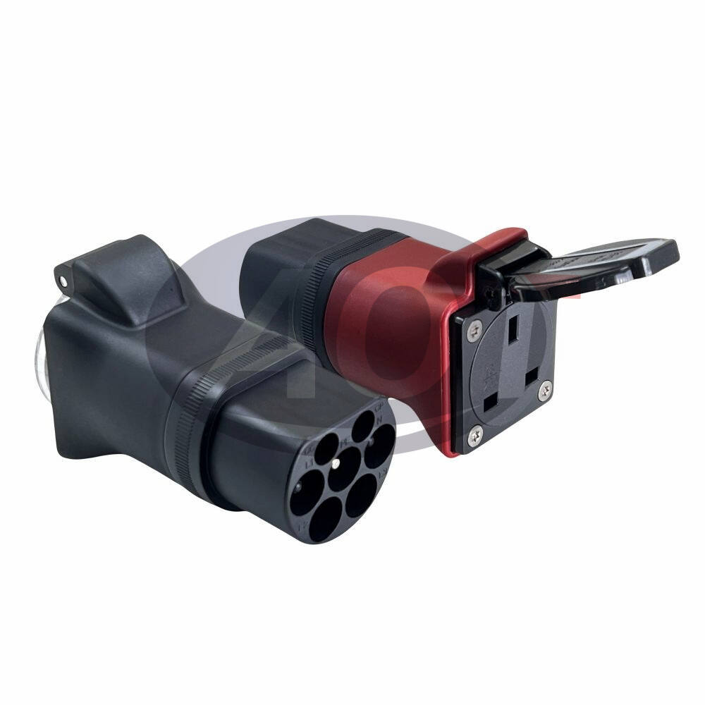 AOTAI Type2 to UK 3pin Plug Adapter S4L Single Phase EV Adapter AC Charger eBike Scooter details