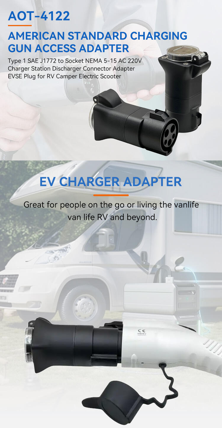 J1772 TO NEMA 5-15/5-20 EV CHARGER ADAPTER FOR E-BIKE SCOOTER J1772 adapter wall outlet w/ 240V out details