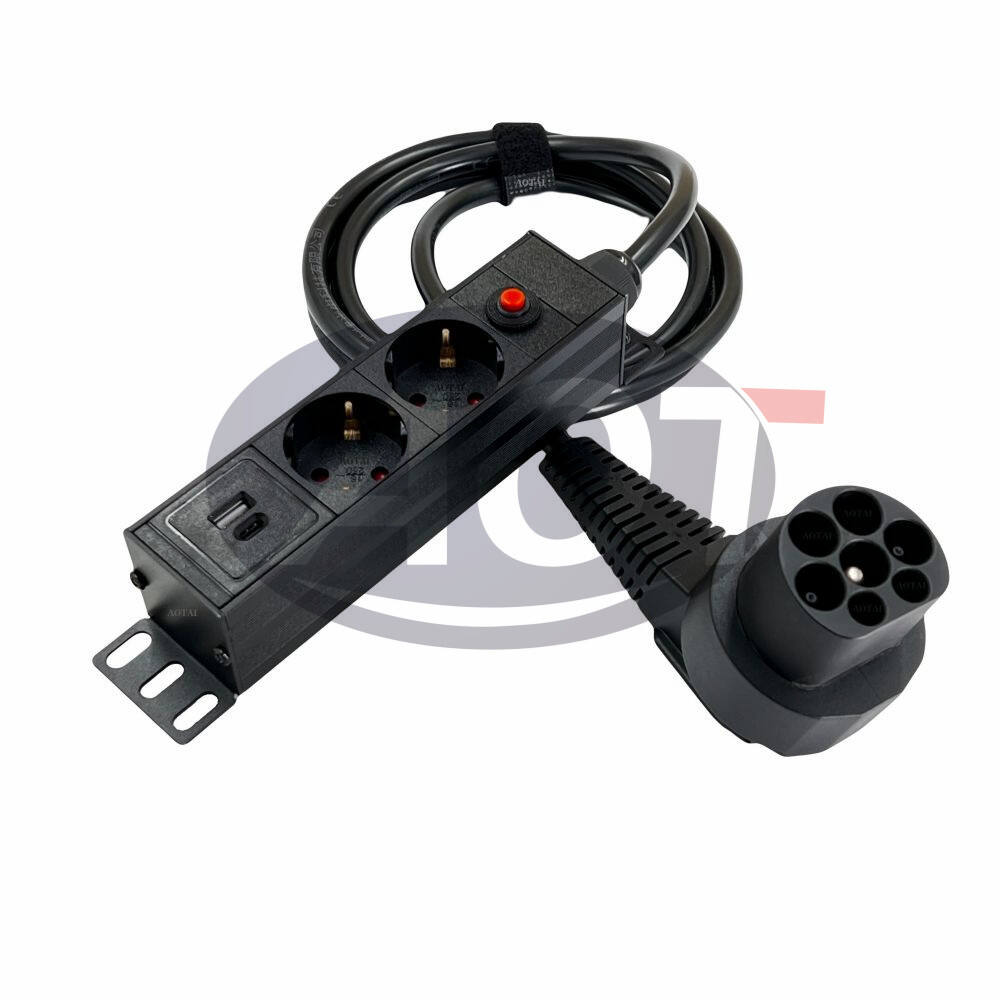 AOTAI Type2 to Schuko 16A Electrical Car Type 2 Charging Side Plug to Schuko Euro socket 220V outlet charging cable details