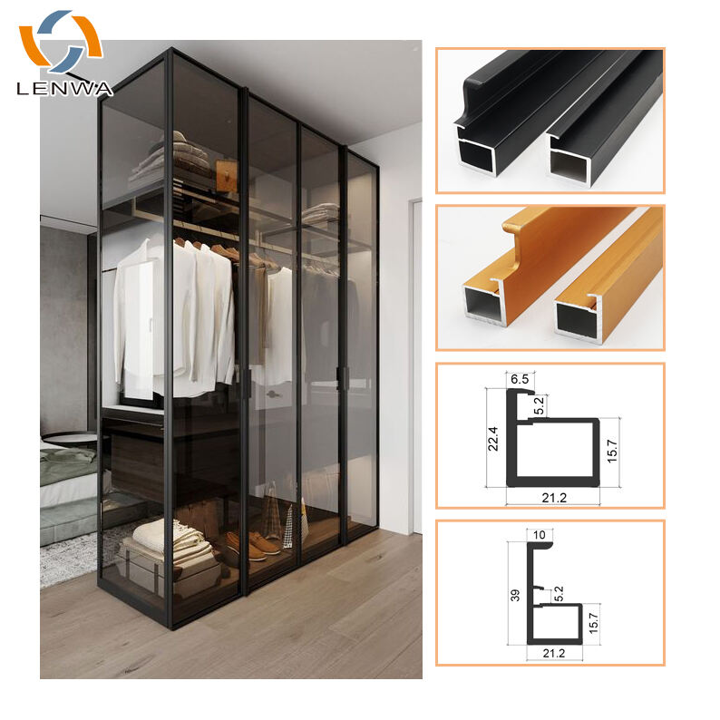 Sleek Aluminum Frame Profile for Kitchen and Wardrobe Doors