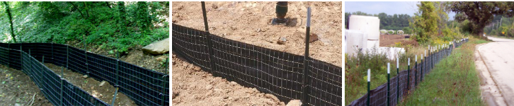 4inches 24inches and 36inches wire back silt fence with 70g fabric manufacture