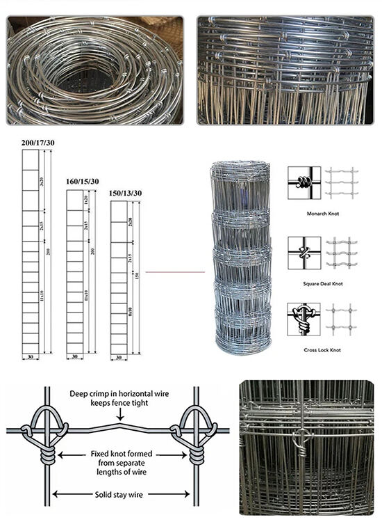 Electro galvanized hinge joint field fence goat fence panel for sale factory