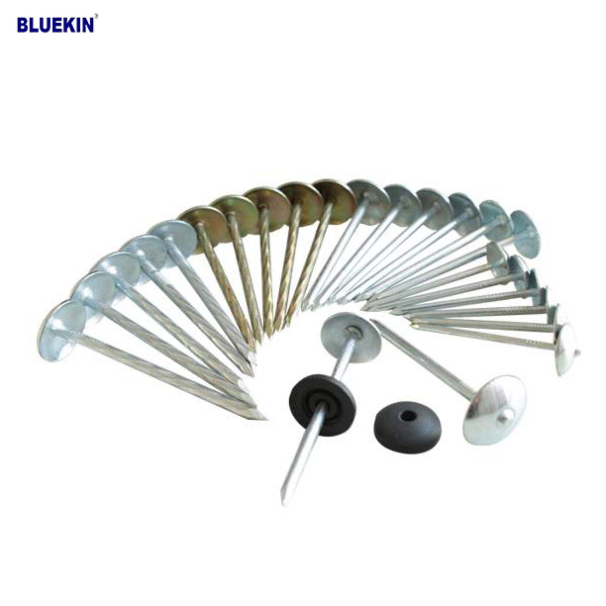 9 bwg*2.5'' electro galvanized twisted smooth shank umbrella roofing nail with umbrella head