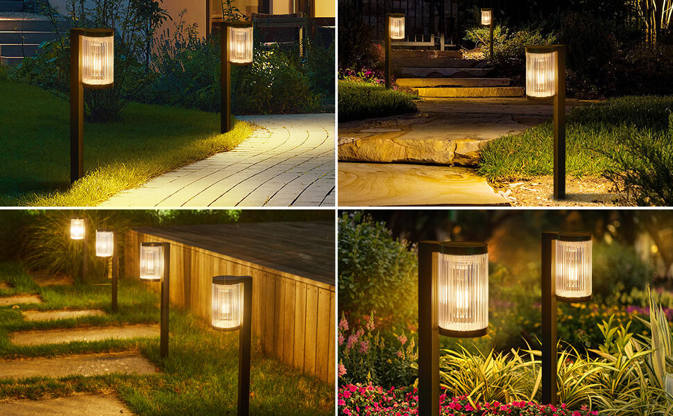 Solar Garden Lights Outdoor Decorative Waterproof Solar Pathway Lights Outdoor for Yard Landscape Path Walkway Decoration manufacture