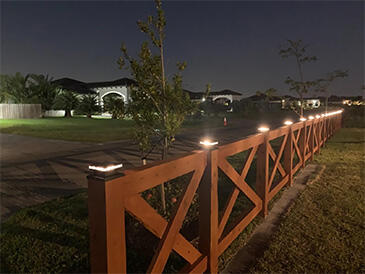 Outdoor Solar Post Cap Lights with flexible base adapters