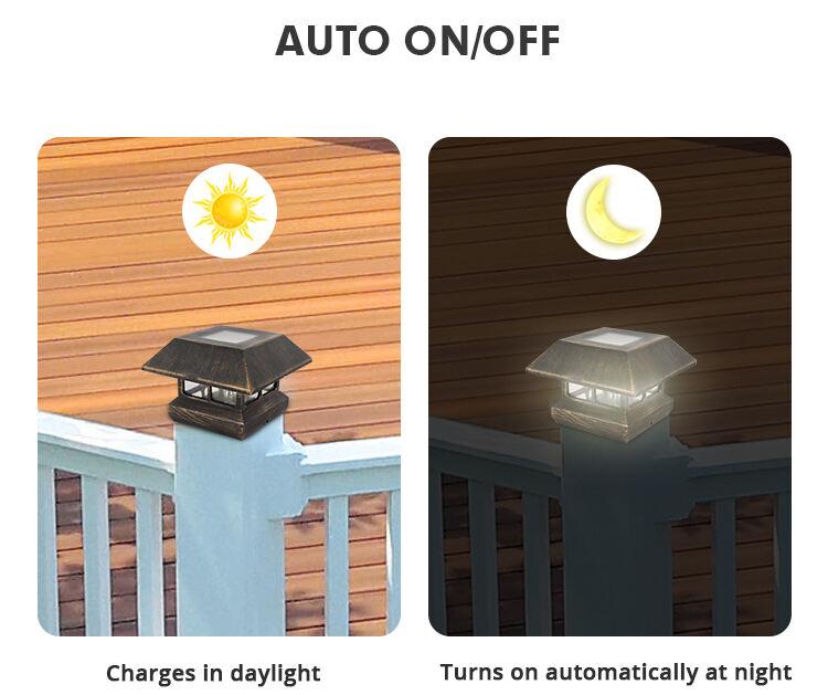 nuwe ontwerp hoë helder moderne buite-gelei-pos-lig waterdigte tuin sonpilaar lamp verskaffer