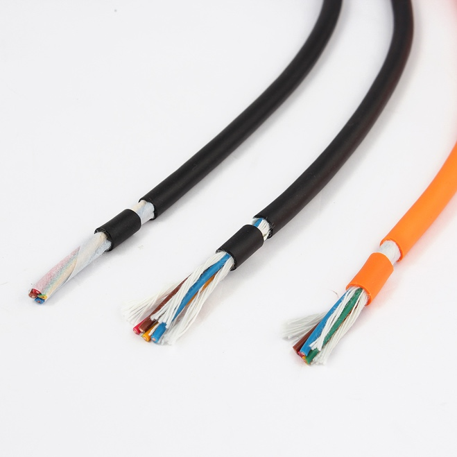 Robot buigsame kabel TPU/TPEE/TPE/PVC-omhulde kabel word wyd gebruik in huishoudelike toestelle, vervoer, vervoer, lugvaart en ander velde