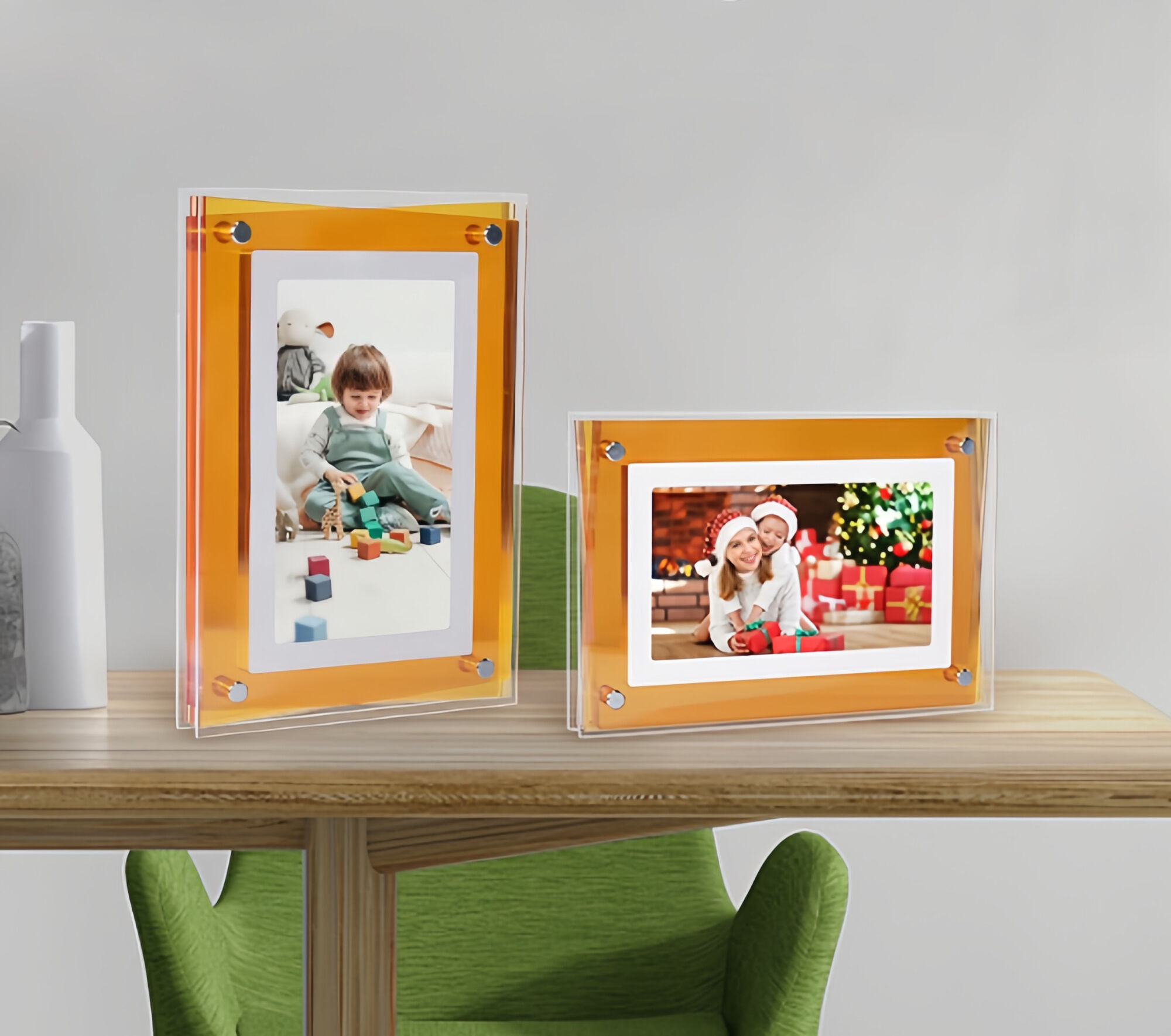 Orange Acrylic Video Frame