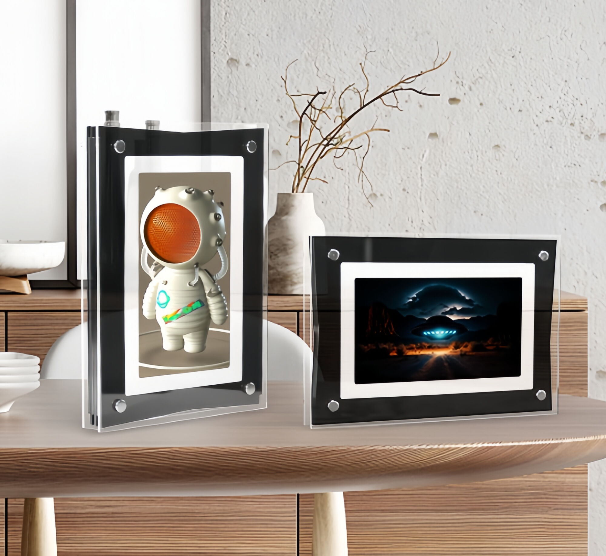 Black Acrylic Video Frame