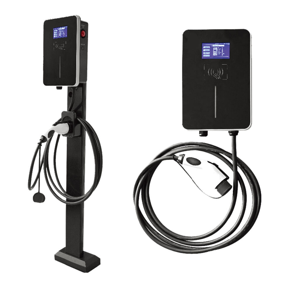EV Charger Factory Manufacturer Ocpp Type 2 32A 7kw 22kw Wall 2 Guns Fast Electric Charging Station EV Car Charger