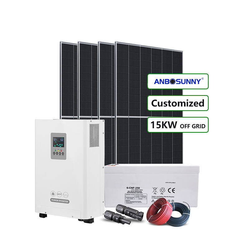 High efficiency 8kw 10kw 15kw 20kw 30kw off grid solar power generator system for home use