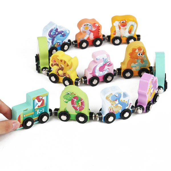 Step back in time with the traditional wooden block train se