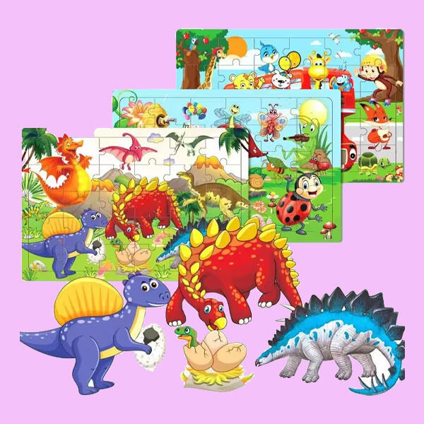 Donnez vie à l'ère mésozoïque avec un puzzle de dinosaures en bois 3D unique