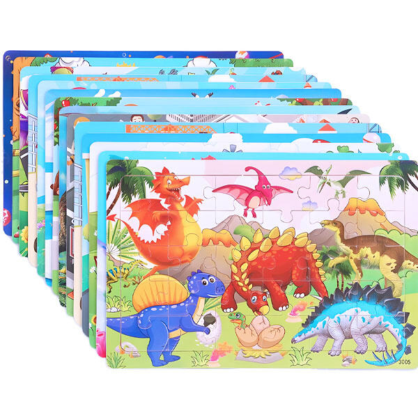 Handcrafted wooden animal jigsaw puzzles for an eco-friendly toy option