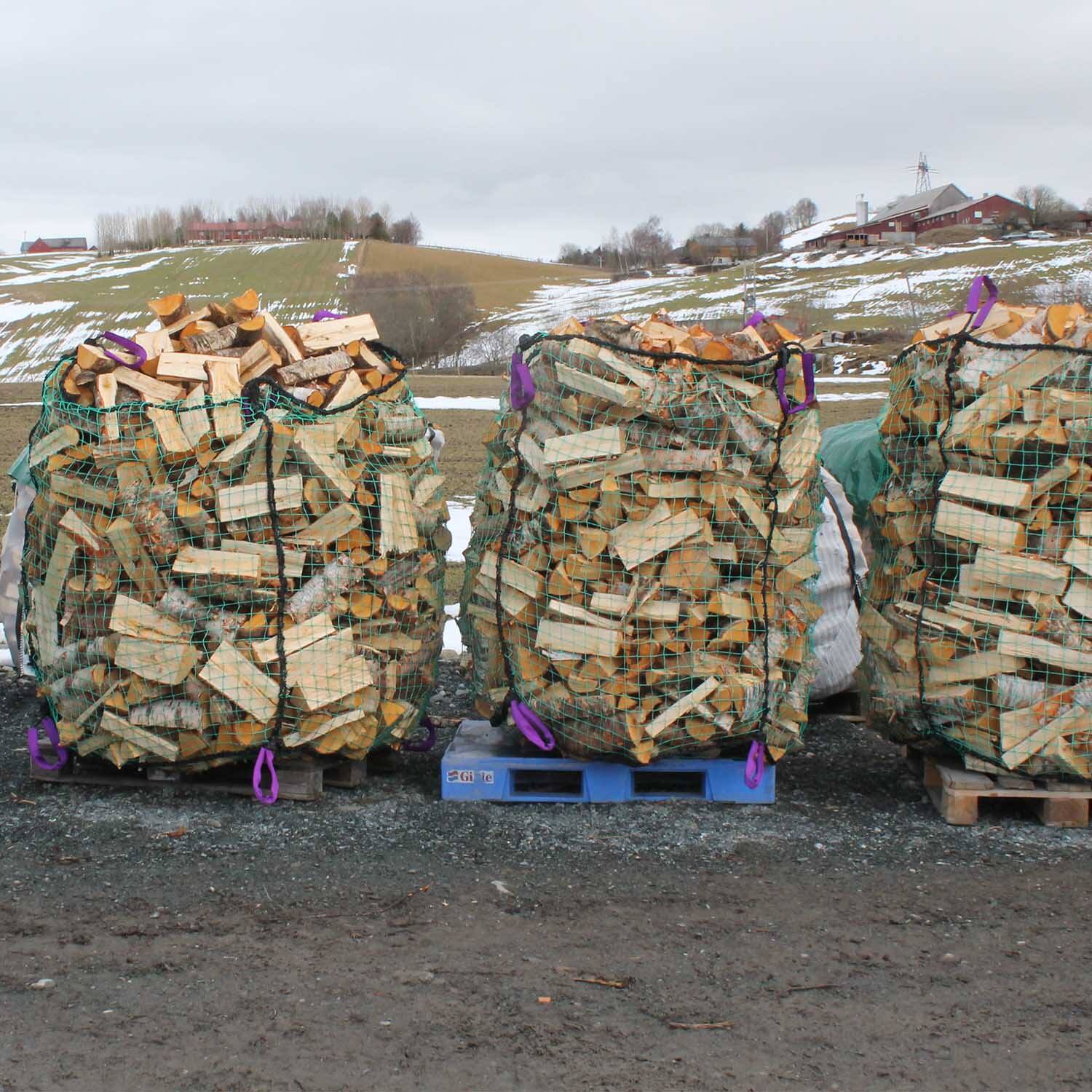 Firewood Net Bags Mesh Bag for Wood Closed Bottom