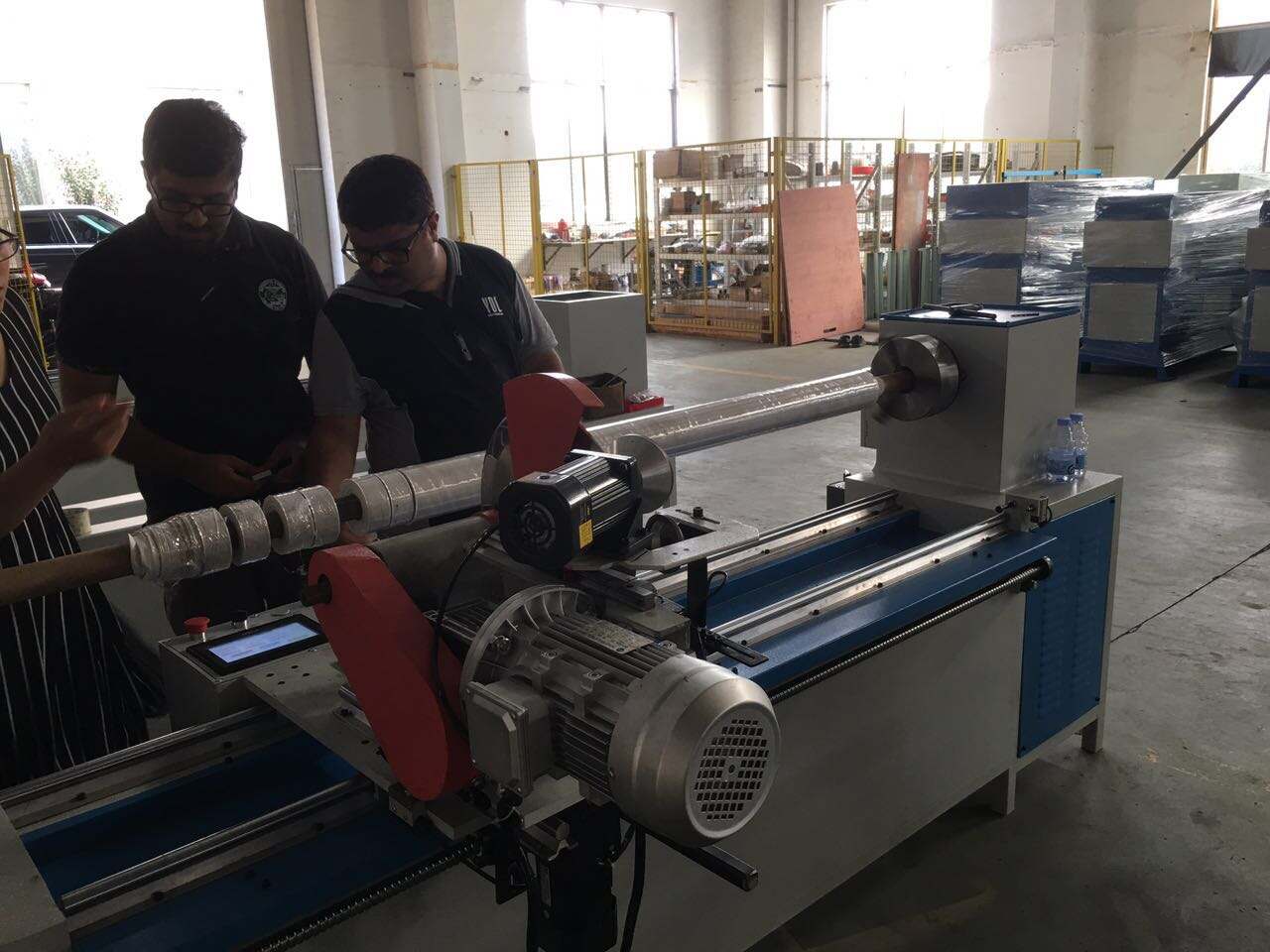 Advanced Automatic Multi-function Fabric rolling Machine factory