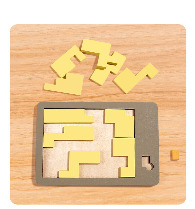 Puzzle Asah Otak Geometris Kayu Hadiah Ulang Tahun Mainan Montessori Papan Puzzle Jigsaw Kayu untuk Pendidikan Prasekolah pemasok