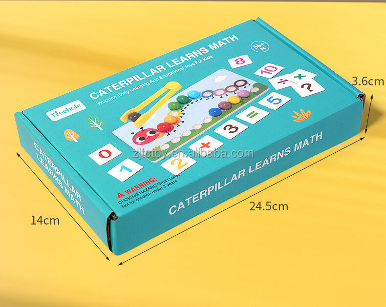 Mainan Matematika Manik Klip Montessori Mainan Edukasi Pembelajaran Nomor Ulat Cocok Warna Latihan Motorik Halus Anak-anak Pabrik