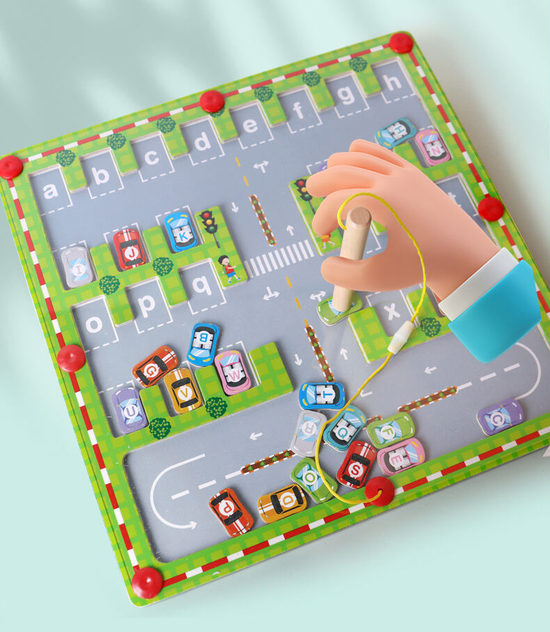 Magnetic Alphabet Maze Letter Puzzle Montessori Fine Motor Skills Education Travel Car Park Toys Gifts for Toddler Girls Boys supplier