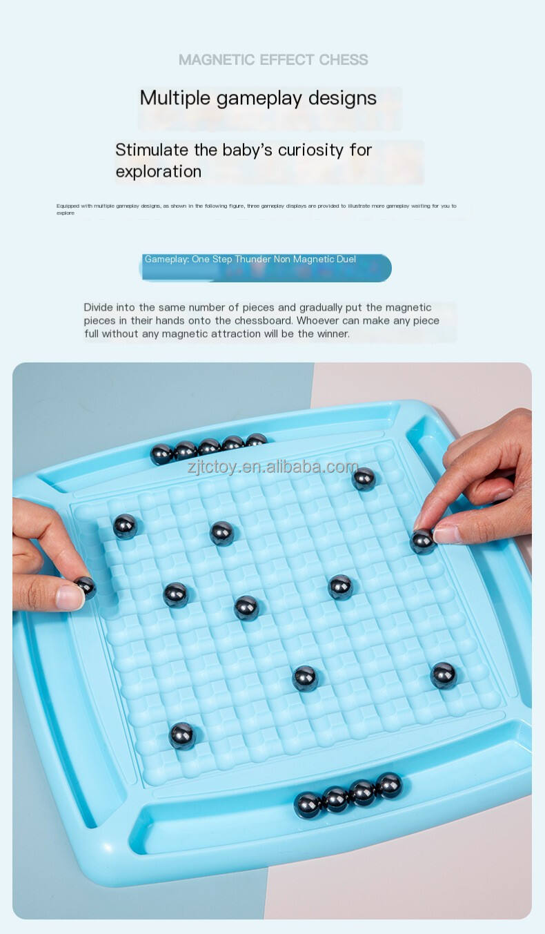 2024 Jeu de dames d'échecs magnétiques portables unisexes, ensemble de table éducatif amusant pour les fêtes de famille, jeu d'échecs à effet magnétique, usine