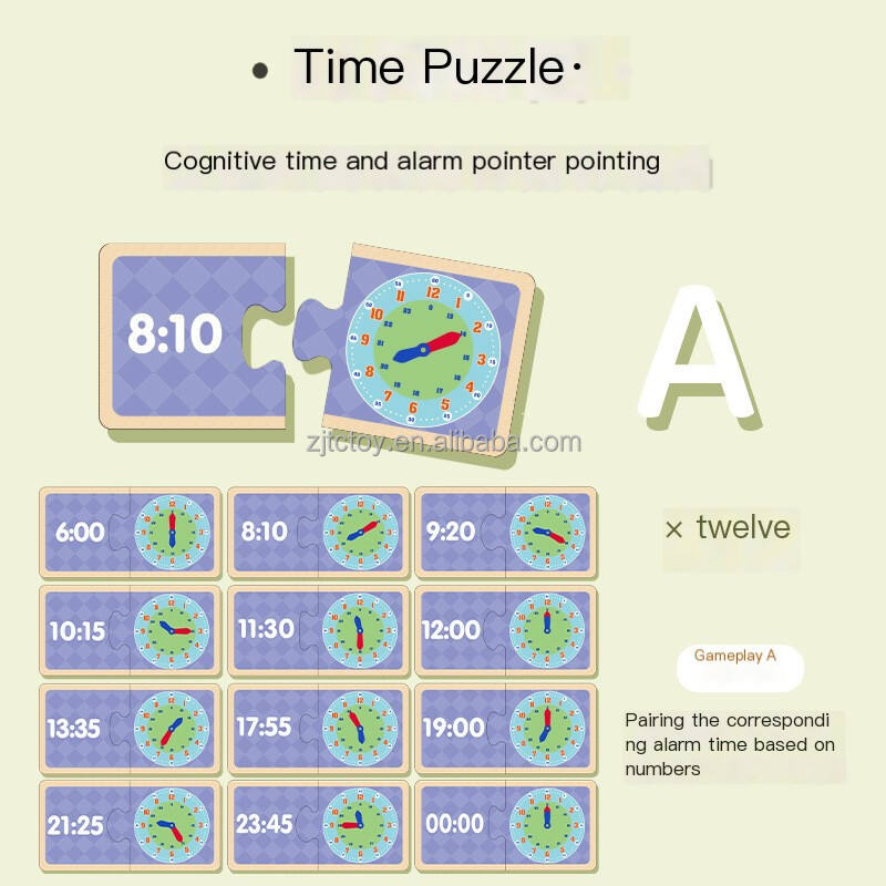 Horloge multifonctionnelle en bois pour enfants Aides pédagogiques Cognition du temps Jouets d'apprentissage éducatif préscolaire pour enfants fournisseur