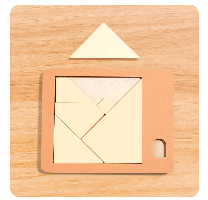 Wooden Geometric Brain Teaser Puzzle Birthday Gifts Montessori Toys Wooden Jigsaw Puzzles Board for Preschool  Education details