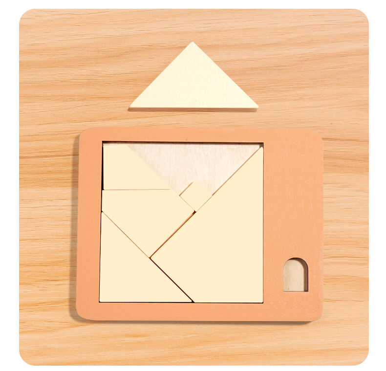 Geometrisches Denkspiel aus Holz, Geburtstagsgeschenke, Montessori-Spielzeug, Holz-Puzzlebrett für die Vorschulerziehung, Details