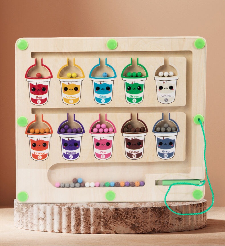 Montessori Magnetisches Farb- und Zahlenlabyrinth Feinmotorik-Spielzeug Magnetisches Zählbrettspiel für Kinder Jouets pour infants factory