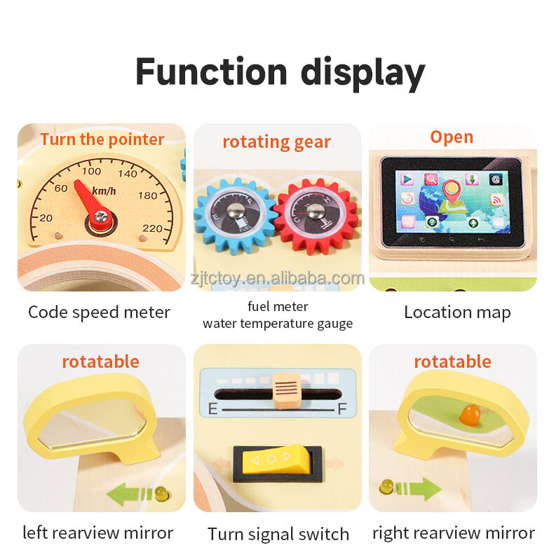 Wooden Busy Board for Toddlers Montessori Steering Wheel Driving Toy Wooden Sensory Toys Preschool Learning Activities Education factory