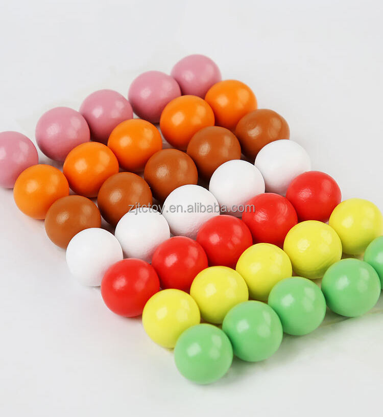 Unisex Montessori Wooden Education Toy CPC CE Certified Fruit Cognitive Matching Puzzle Game Color Sorting Clip Beads for Kids details