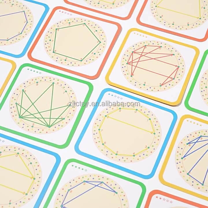 Montessori Kreatives Geometrie-Matching-Spielzeug für Kinder, gewundene Holzmuster, Nagelbrett, pädagogisches sensorisches Vorschullernen, Details