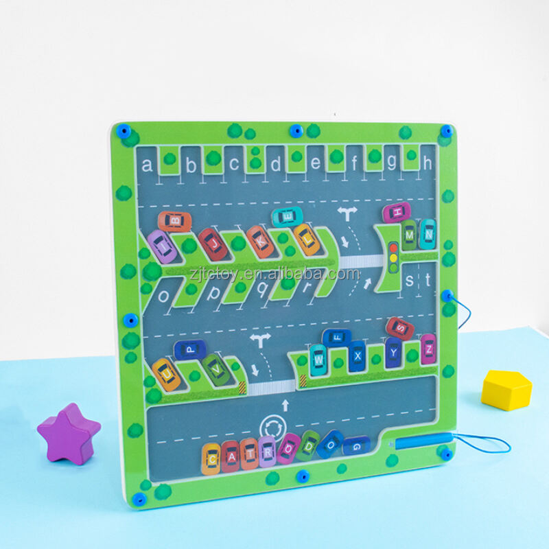 Puzzle Huruf Labirin Alfabet Magnetik Mainan Keterampilan Motorik Halus Pendidikan Montessori untuk Pembuatan Aktivitas Belajar Prasekolah Balita