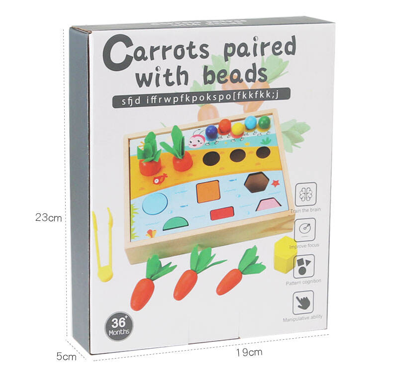 2024 Nouveaux produits Bois Radis Appairage Clip Perles Jouet Couleur Cognition Carte Montessori Jouet éducatif pour enfants Garçons Filles fabrication