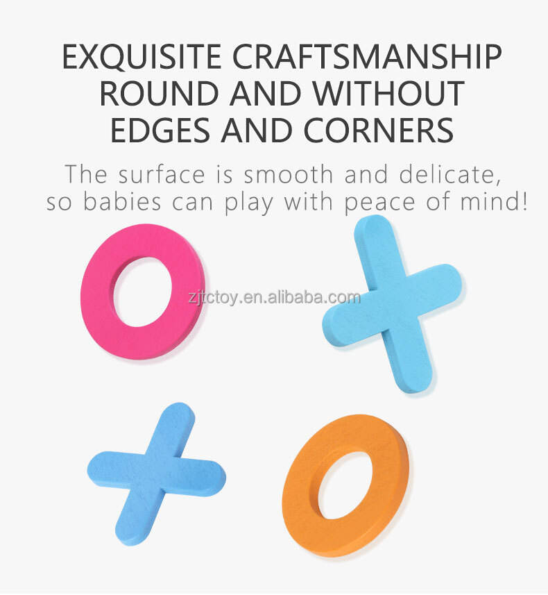 Klasyczna zabawka dla dzieci Zabawki drewniane Kółko i krzyżyk Gra planszowa Zabawki edukacyjne Drewniane szachy XO z dostawcą dla dwóch graczy