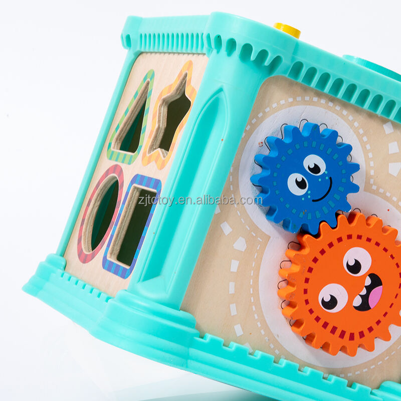 Desain Baru 6 In 1 Kotak Kubus Aktivitas Multifungsi Kognitif Kayu untuk Anak-anak Pabrik Mainan Pembelajaran Pendidikan Dini Montessori