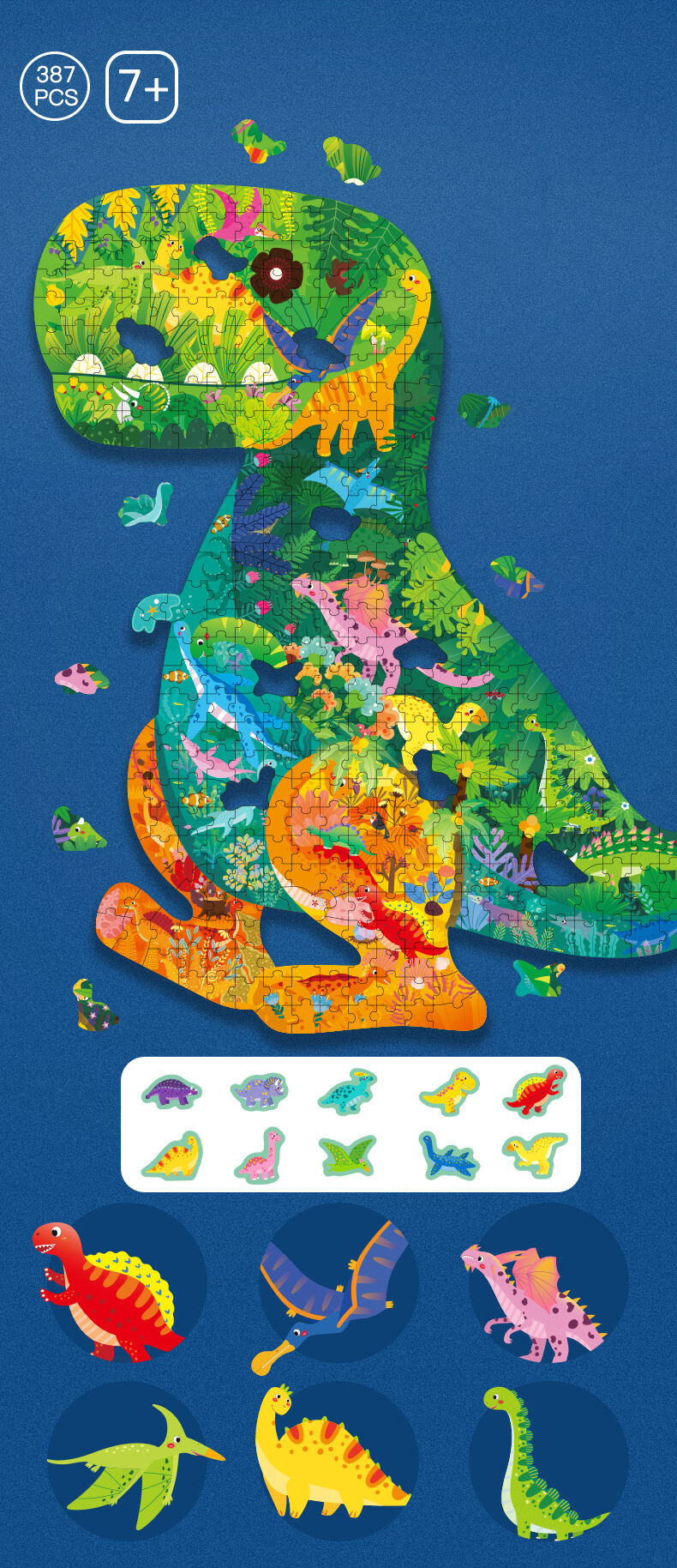 Bunter Dinosaurier, Delphin, Löwe, 3D-Tier, speziell geformtes Holz-Puzzle, pädagogisches kreatives Lerngeschenk, Kinderspielzeugfabrik