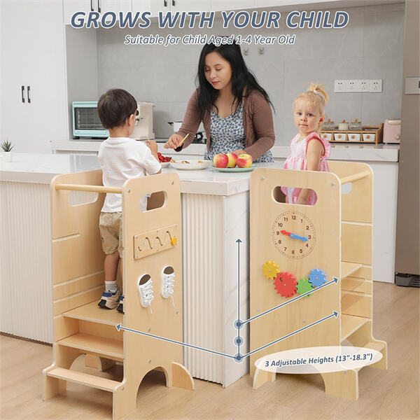 Using The Learning Tower Step Stool