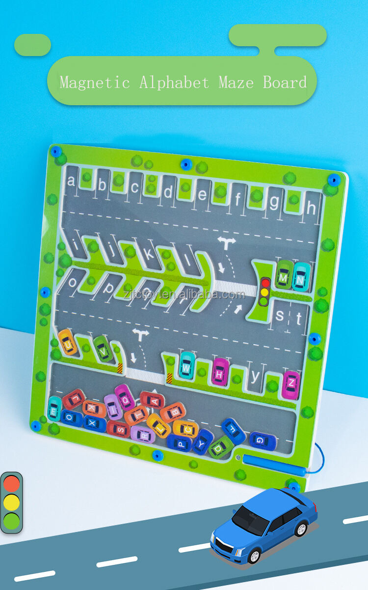 Puzzle Huruf Labirin Alfabet Magnetik Mainan Keterampilan Motorik Halus Pendidikan Montessori untuk Pembuatan Aktivitas Belajar Prasekolah Balita