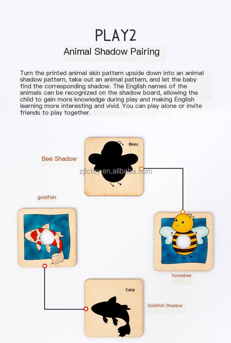 Pemasok Puzzle Jigsaw Pencocokan Kognisi Pola Hewan Kayu Mainan Puzzle Pembelajaran Pendidikan Prasekolah Awal