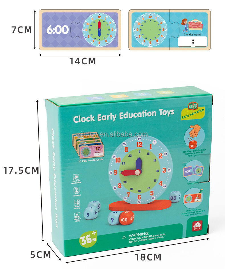 Children's Wooden Multi-functional Clock Teaching AIDS Time Cognition Preschool Early Educational Learning Toys for kids supplier