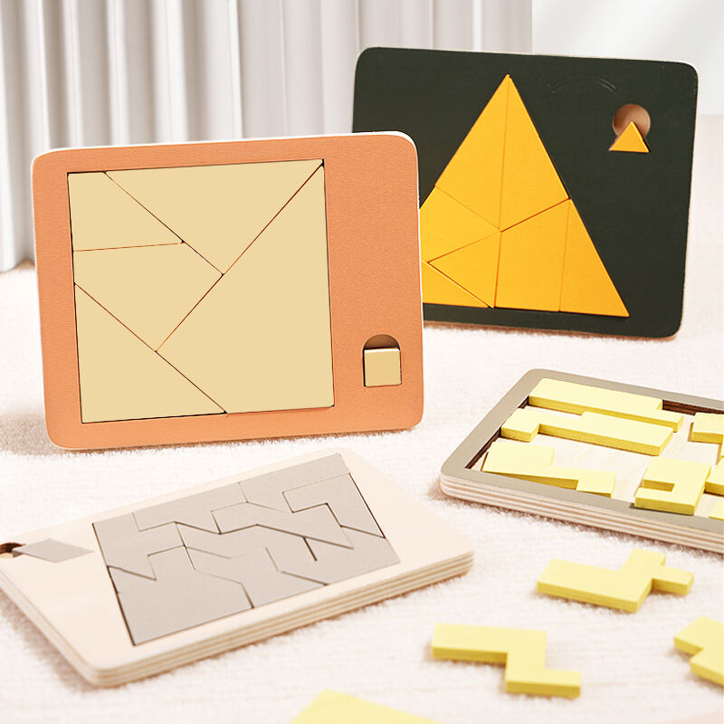 Geometrisches Denkspiel aus Holz, Geburtstagsgeschenke, Montessori-Spielzeug, Holz-Puzzlebrett für die Vorschulerziehung, Details